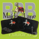 embroidered towels with logo of Maiden Lane
