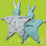 fleece cuddly toy with embroidered name