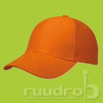 Een oranje King ultimate heavy brushed cap waarop geborduurd kan worden.