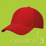 Een rode King ultimate heavy brushed cap waarop geborduurd kan worden.