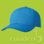 Een aqua blauwe luxury fine cotton cap. De 6 panelen zijn geschikt voor embroidery.