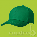 Een gras groene luxury fine cotton cap. De 6 panelen zijn geschikt voor embroidery.