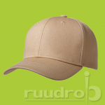 Een khaki luxury fine cotton cap. De 6 panelen zijn geschikt voor embroidery.