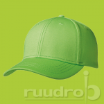 Een appeltjes groene luxury fine cotton cap. De 6 panelen zijn geschikt voor embroidery.