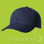 Een navy blauwe luxury fine cotton cap. De 6 panelen zijn geschikt voor embroidery.