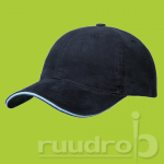 Navy met licht blauw randje heavy brushed ultimate sandwich cap