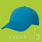 Aqua blauwe Basic brushed cap van 100% katoen twill
