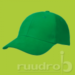 Groene basic brushed cap van 100% katoen twill