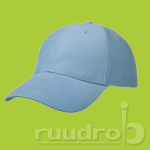 Licht blauwe basic brushed cap van 100% katoen twill