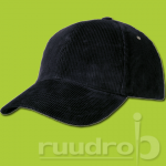 Een navy blauwe corduroy pet van het merk KingCap