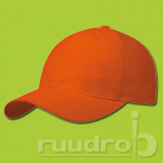 Een oranje KingCap microfiber sport cap om te borduren