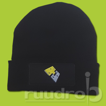 Zwarte muts met geborduurd logo van Polvo Leys
