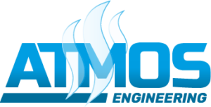 blauw logo van atmos enginering